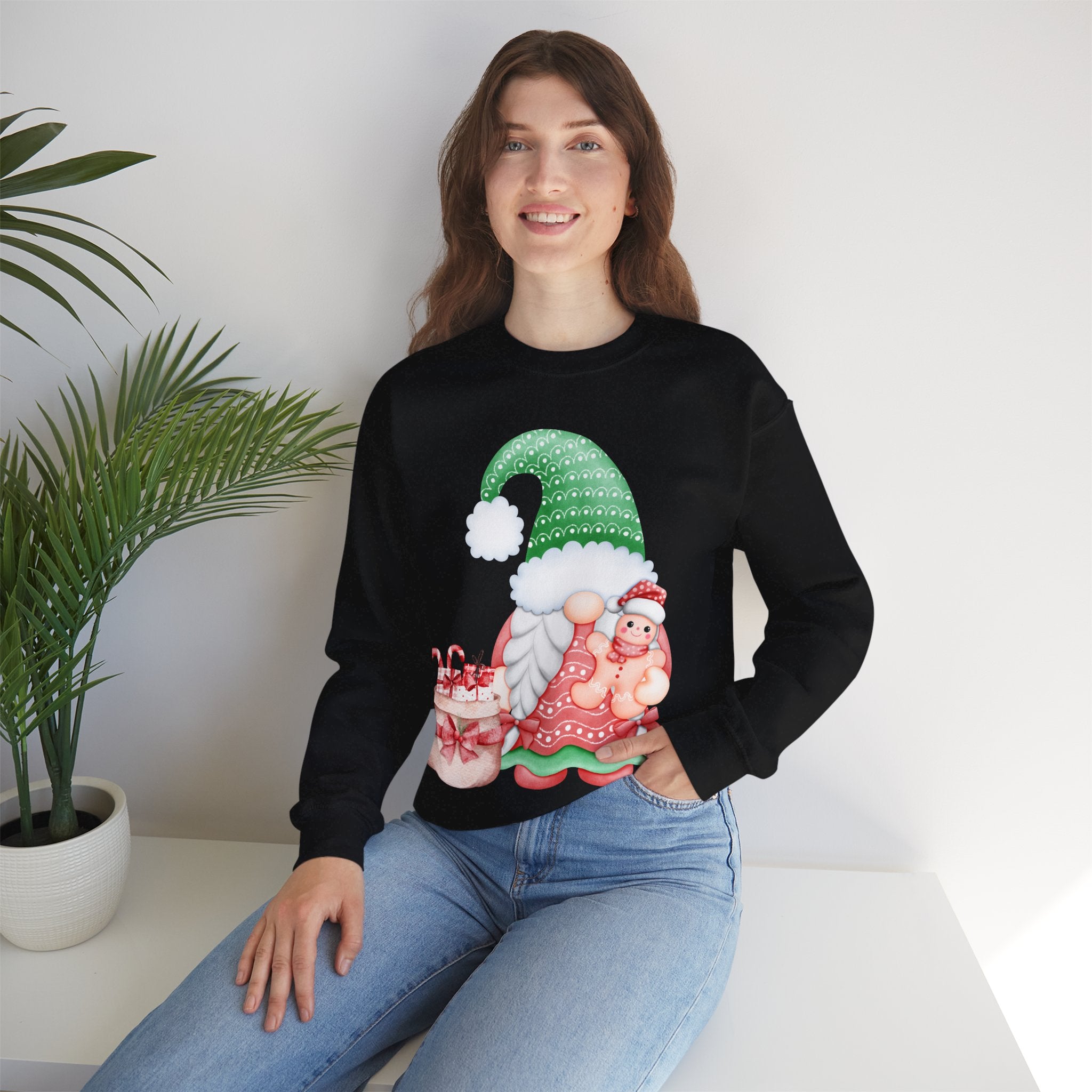 Cute Gnome & Gingerbread Man Holiday Pullover
