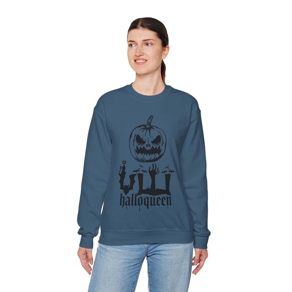 Halloween Sweatshirt - pumpkin and zombie hands