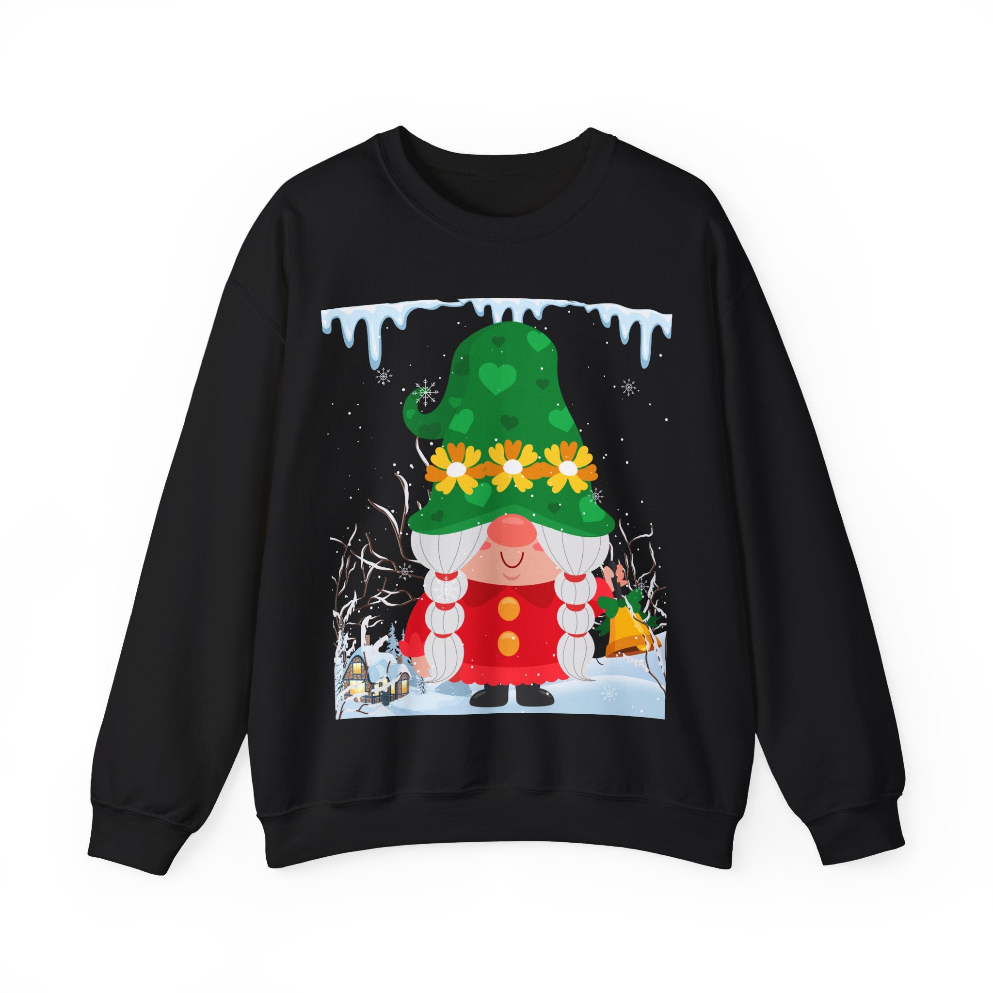 Christmas Girl Gnome Sweatshirt – Cute Green Hat Winter Holiday Pullover