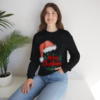 “Merry Christmas” Sweatshirt with Santa Hat – Cozy Festive Style for Christmas 2025