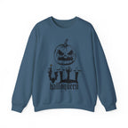 Halloween Sweatshirt - pumpkin and zombie hands