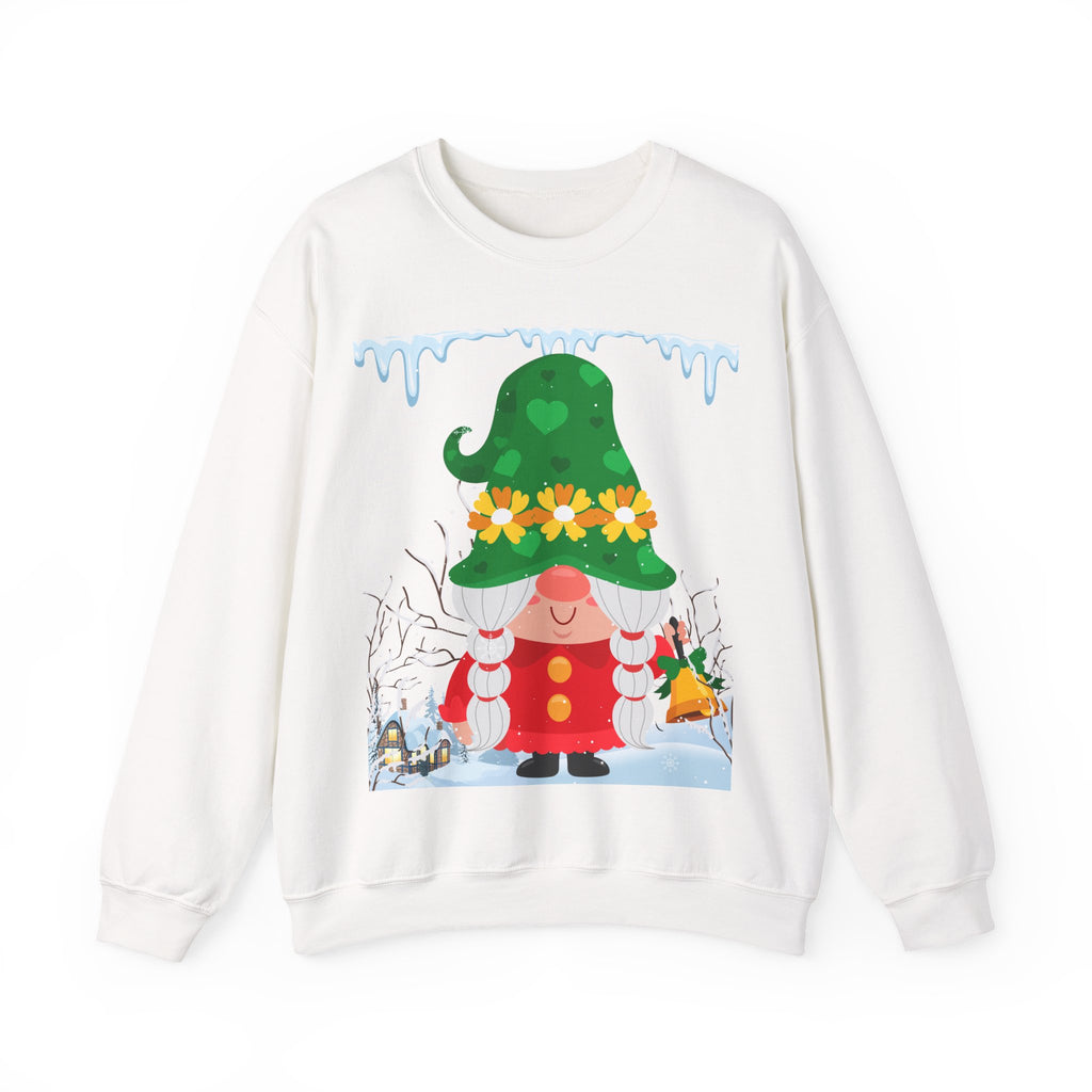 Christmas Girl Gnome Sweatshirt – Cute Green Hat Winter Holiday Pullover