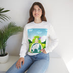 Nature Earth Goddess Sweatshirt – Peaceful Green Planet Pullover for Nature Lovers