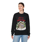 “Merry Christmas Cottage” Sweatshirt – Cozy Holiday Cabin & Snowman Sweater 2025