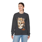 Halloween Floral Skull Sweatshirt