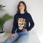 Halloween Floral Skull Sweatshirt