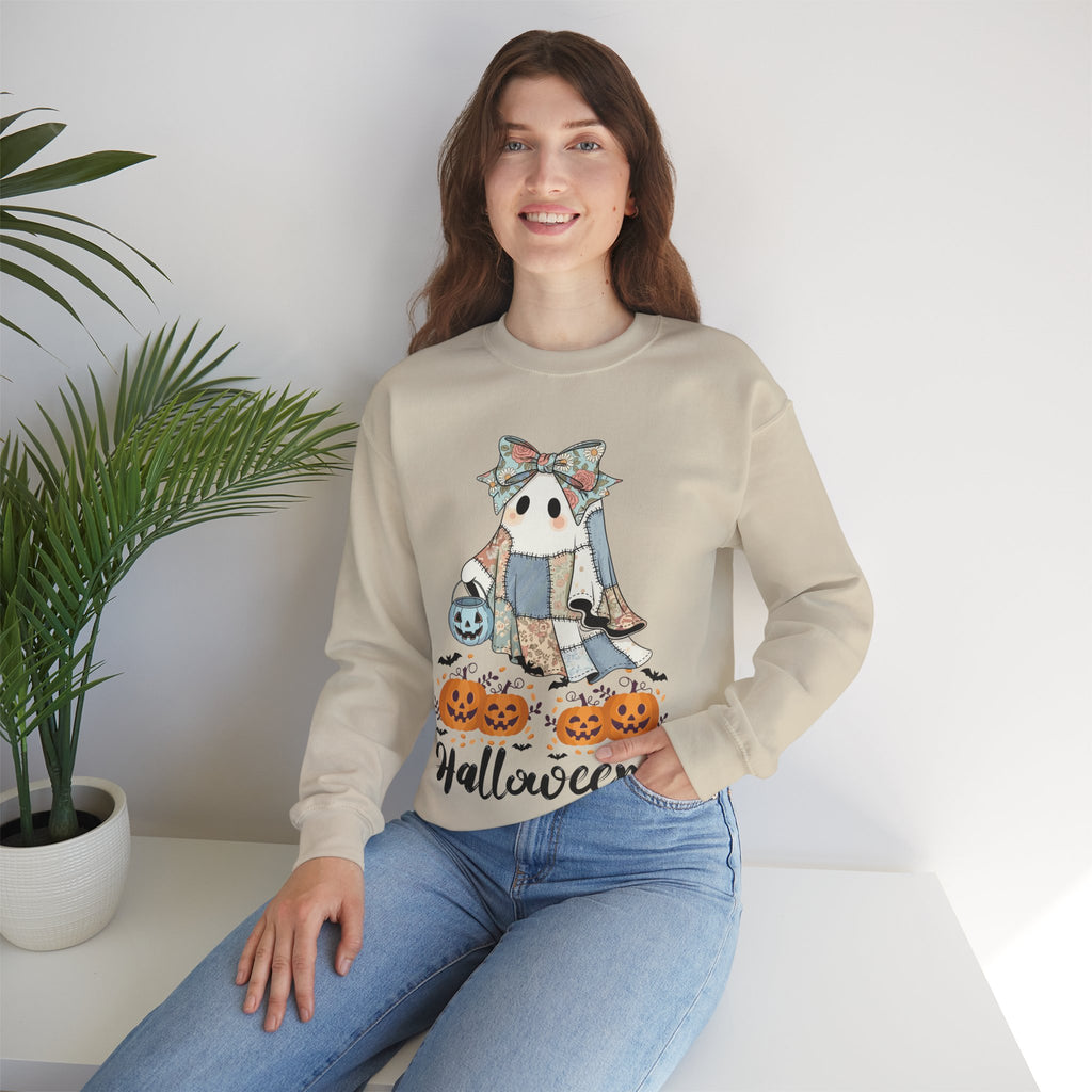 Halloween Ghost & Pumpkins Sweatshirt