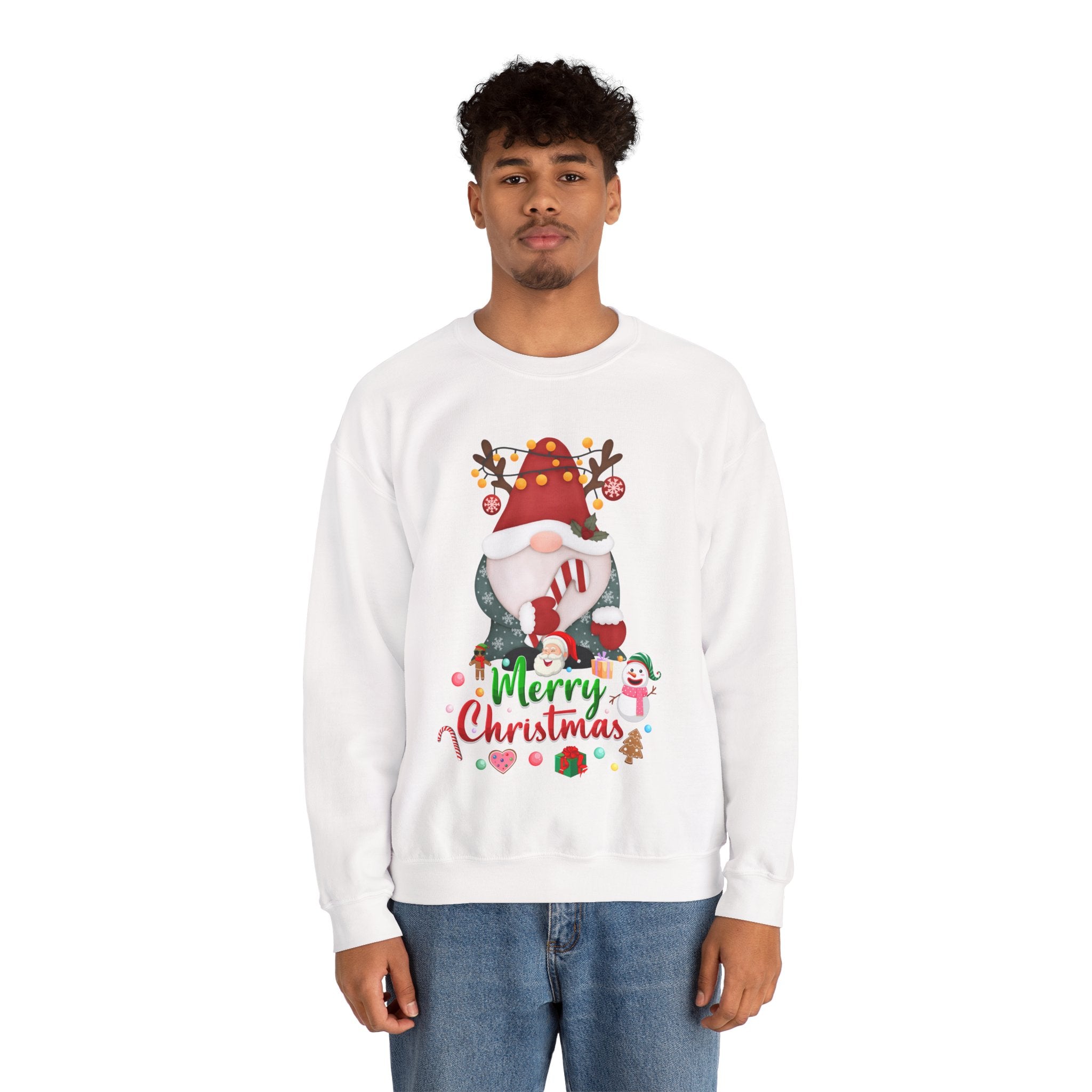 Cute Christmas Gnome Sweatshirt – Merry Christmas Candy Cane Pullover