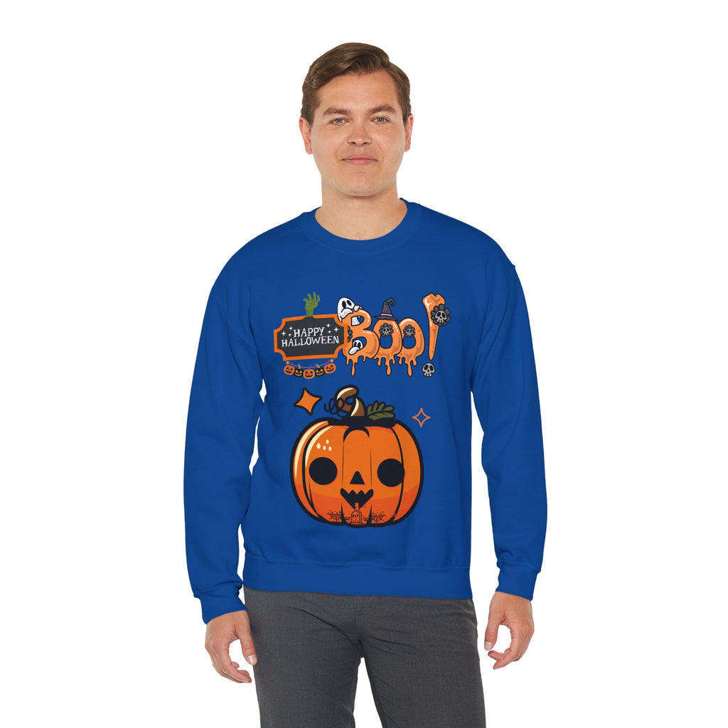 Unisex Halloween Sweatshirt – Boo! Pumpkin Graphic