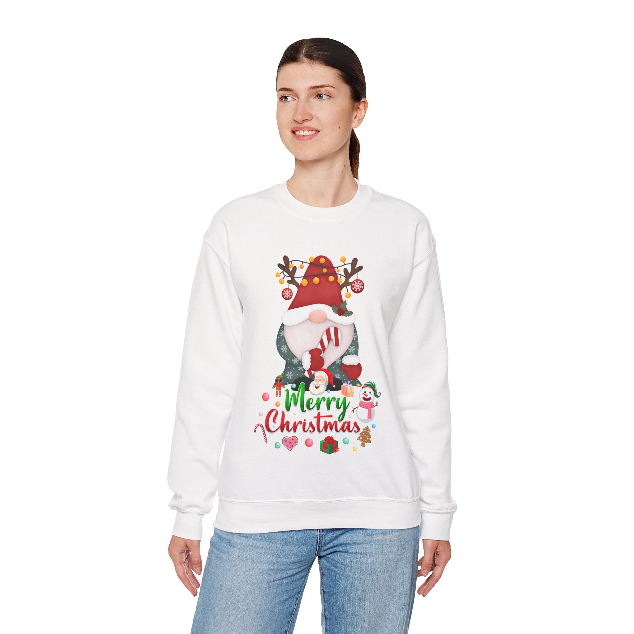 Cute Christmas Gnome Sweatshirt – Merry Christmas Candy Cane Pullover
